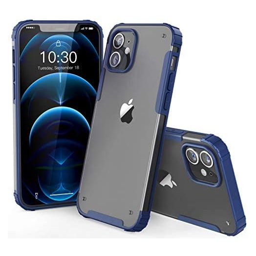 ZILLKO Compatible with iPhone 12 Mini Case - Military Grade Drop Protection - Shockproof Armor - Scratch Resistant - Lightweight - Slim Protective - Hybrid Case Designed for iPhone 12 Mini 5.4" (Blue)