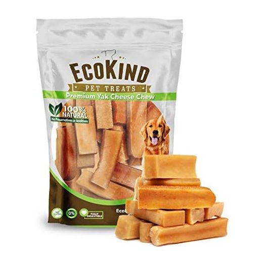 EcoKind Himalayan Yak Cheese Dog Chew, All Natural Premium Dog Treats, Healthy & Safe for Dogs, Long Lasting, Treats for Dogs, Easily Digestible, for All Breeds & Sizes (Small, 8-Pack)