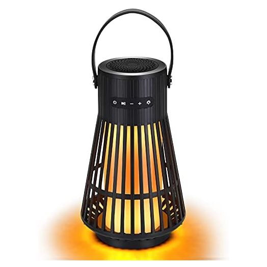 Outdoor Bluetooth Speaker with Flame Atmosphere, ANERIMST Led Waterproof Wireless Torch Speaker, 120 LEDs, Stereo Sound, Electronics Gifts for Men, Women, Dad, Mom