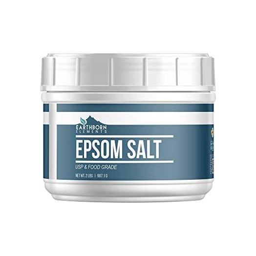 Earthborn Elements Epsom Salt (2 lb), Magnesium Sulfate Soaking Solution, All-Natural