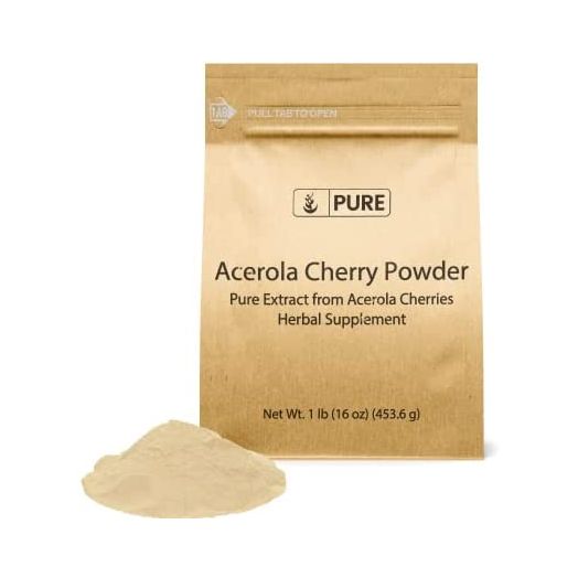 Pure Original Ingredients Acerola Cherry Powder 1lb Non-GMO, Gluten Free, Eco-Friendly Packaging
