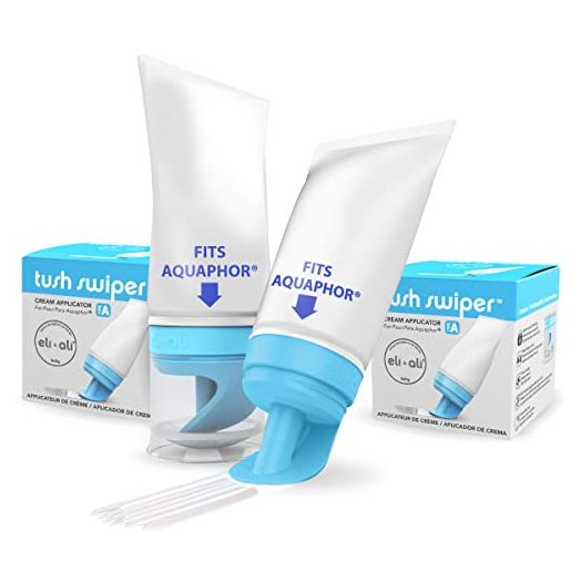 Eli & Ali Tush Swiper - Diaper Rash Cream Applicator & Dispenser - [Fits Aquaphor] Baby Creams - Mess Free, Easy to Clean, Travel Friendly, Safe for Newborns & Infants - Blue, 2 Pack