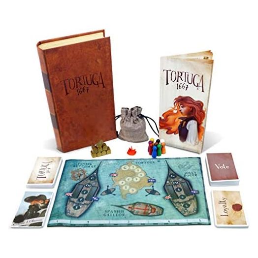 Tortuga 1667 Board Game, Treasure Plunder Game of Cards, Strategy, Deceit, and Luck for 2-9 Players