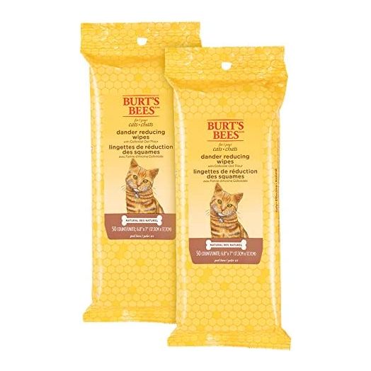 Burt's Bees for Cats Dander Reducing Wipes - Kitten and Cat Wipes for Grooming Cat Dander Wipes, Cat Grooming Wipes, Pet Wipes Cats, Natural Cat Wipes, Cat Fur Wipes