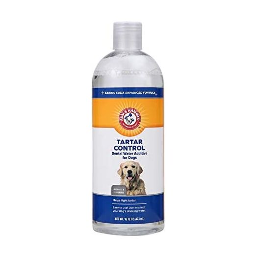 Arm & Hammer for Pets Dental Water Additive for Dogs, Tartar Control | Dog Dental Care Reduces Plaque & Tartar Buildup Without Brushing | 16 Fl Oz (Pack of 1), Odorless and Flavorless