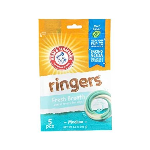 Arm & Hammer for Pets Ringers Dental Treats for Dogs - Dog Dental Chews, Dog Treats from Arm and Hammer, Treats for Dog Dental Care, Fruity Dental Dog Chews, Fruity Dog Chews, Fruit Ringers