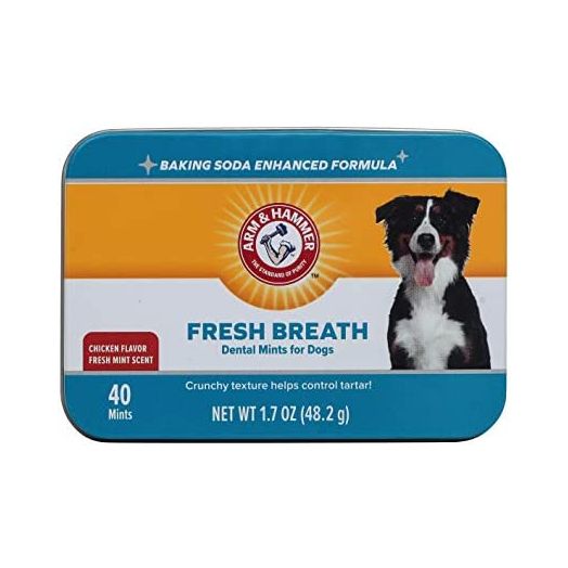 Arm & Hammer for Pets Fresh Breath Dental Mints for Dogs - Dog Dental Mints Help Freshen Bad Dog Breath - Arm and Hammer Dog Breath Mints for Dog Teeth - Chicken Flavor