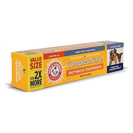 Arm & Hammer Complete Care Enzymatic Dog Toothpaste, 6.2 oz - Dog Toothpaste for Puppies and Adult Dogs, Arm and Hammer Toothpaste for Dogs - Pet Toothpaste, Dog Dental Care and Clean Dog Teeth