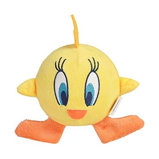 Looney Tunes for Pets Yellow Tweety Bird Ball Body Plush Dog Toy for All Dogs | Squeaky Toy for Dogs Chew Toy | Tweety Bird Character Soft Plush Stuffed Dog Toy