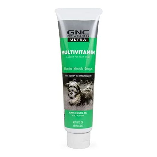 GNC Pets Ultra Multivitamin Gel/Paste, All Dogs, Malt Flavor, 5-oz Tube | Pet Multivitamin Gel for Dogs in Malt Flavor | Daily Supplement for Dogs | Made in The USA FF14375