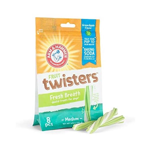 Arm & Hammer Fruit Twisters Dental Treats for Dogs - Flavored Dog Dental Chews for Bad Breath, Plaque & Tartar - Dog Dental Care, Dental Sticks for Dogs, Dog Treats from Arm and Hammer for Dog Breath