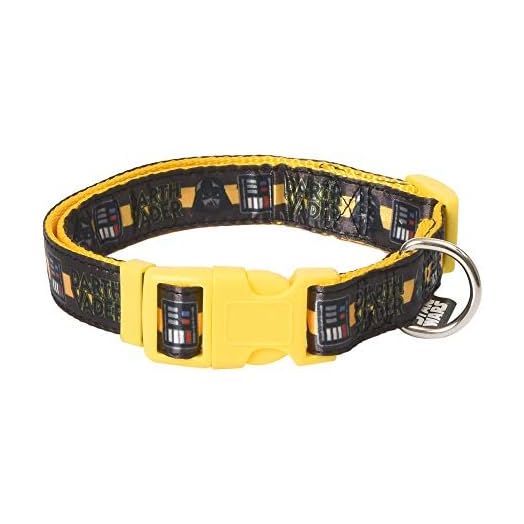 Star Wars for Pets Darth Vader Large Dog Collar | Yellow and Black Large Dog Collar | Dog Collar for Large Dogs with D-Ring, Cute Dog Apparel & Accessories for Pets,Multi,FF16927