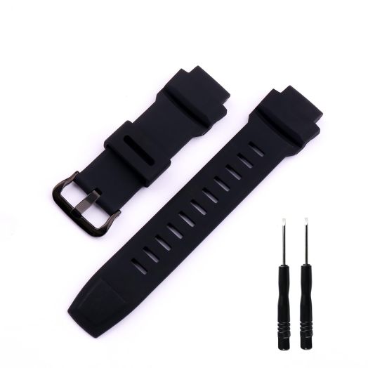 Topuly Men's silicone watch strap accessories for Casio watch PRG-200 PRG-260 PRG-270 PRG-500 PRG-250t PRG-3500 PRG-5000 PRG-2500T PRG-2000 PRG-3510 Outdoor sports waterproof wristband bracelet for