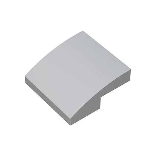Classic Building Bricks Slope, Curved 2x2x2/3, 100 Piece, Compatible with Lego Parts and Pieces15068, Compatible with Lego and All Major Brick Brands(Colour:Light Gray)