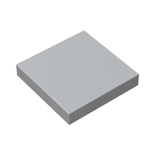 Classic Bricks Tile 2 x 2 100 Piece, Compatible with Lego Parts 3068, Creative Play Set - 100% Compatible with Lego and All Major Brick Brands(Colour:Light Gray)