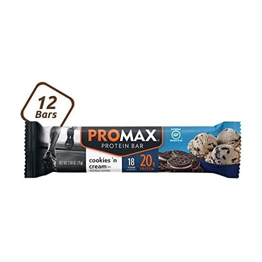 Promax Cookies 'n Cream, 20g High Protein, No Artificial Ingredients, Gluten Free, 12 Count