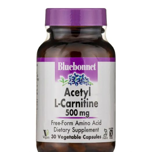 Bluebonnet Nutrition Acectyl L-Carnitine 500 mg - 30 Vegetable Capsules