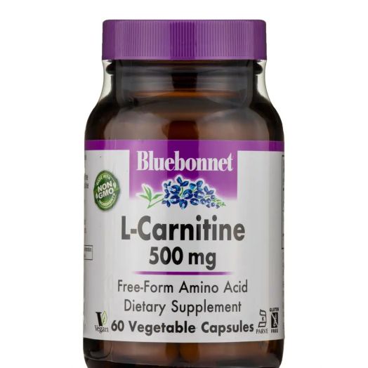 Bluebonnet Nutrition L-Carnitine 500 mg - 60 Vegetable Capsules