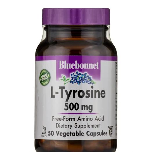 Bluebonnet Nutrition L-Tyrosine 500 mg - 50 Vegetable Capsules