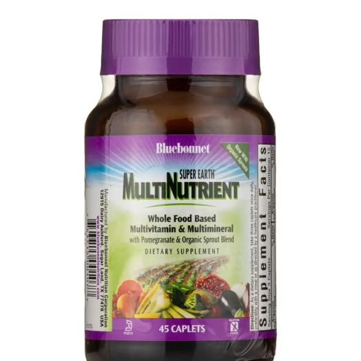 Bluebonnet Nutrition Super Earth MultiNutrient Formula (with Iron) - 45 Caplets
