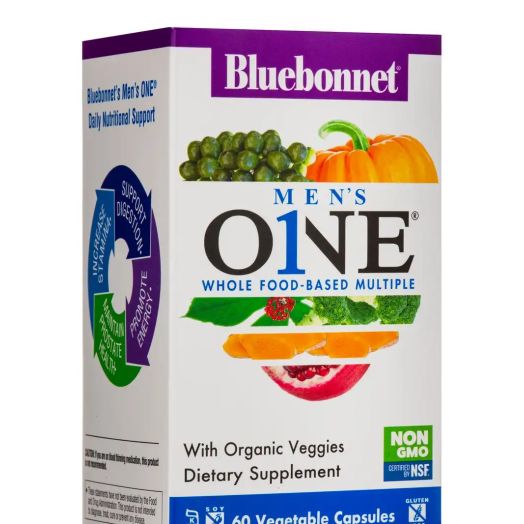 Bluebonnet Nutrition Men's One Whole Food-Based Multiple - 60 Vegetable Capsules