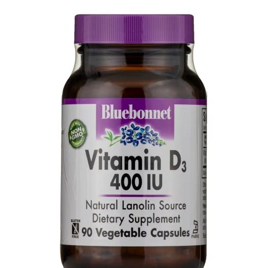Bluebonnet Nutrition Vitamin D3 400 IU - 90 Vegetable Capsules