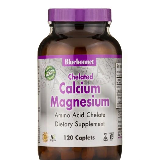 Bluebonnet Nutrition Chelated Calcium Magnesium - 120 Caplets
