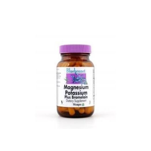 Bluebonnet Magnesium Potassium Plus Bromelain, 120 Ct