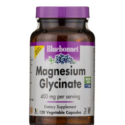 Bluebonnet Nutrition Magnesium Glycinate - 120 Vegetable Capsules