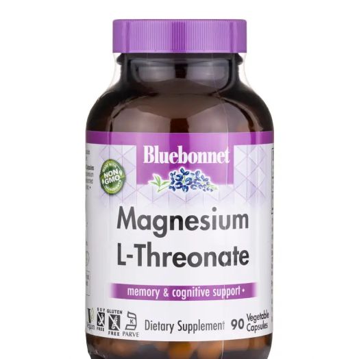 Bluebonnet Nutrition Magnesium L-Threonate - 90 Vegetable Capsules