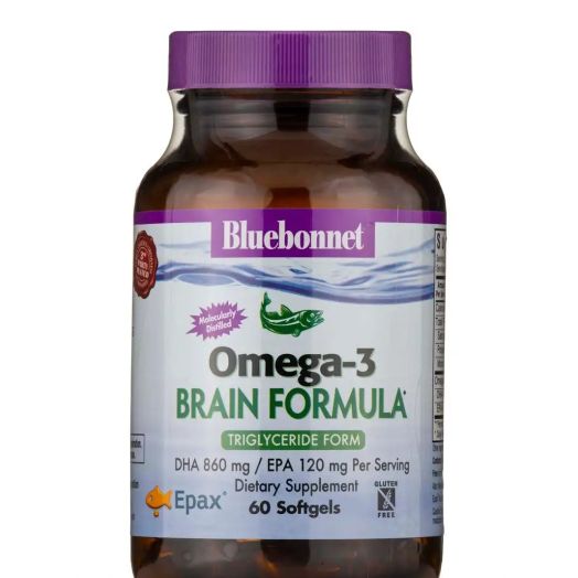 Bluebonnet Nutrition Omega-3 Brain Formula - 60 Softgels