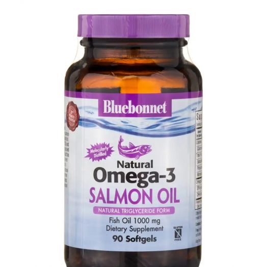 Bluebonnet Nutrition Natural Omega-3 Salmon Oil 1000 mg - 90 Softgels