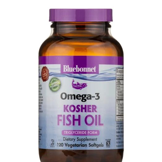 Bluebonnet Nutrition Omega-3 Kosher Fish Oil - 120 Softgels