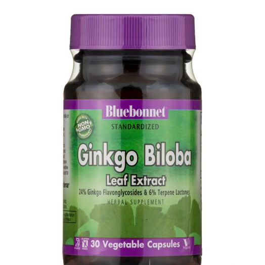 Bluebonnet Nutrition Ginkgo Biloba Leaf Extract - 30 Vegetable Capsules