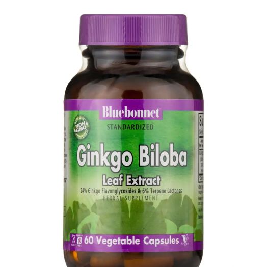 Bluebonnet Nutrition Ginkgo Biloba Leaf Extract - 60 Vegetable Capsules