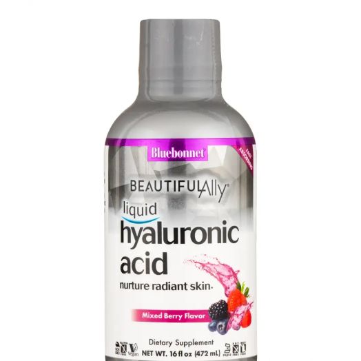 Bluebonnet Nutrition Beautiful Ally Hyaluronic Acid, Mixed Berry Flavor - 16 fl. oz (472 ml)