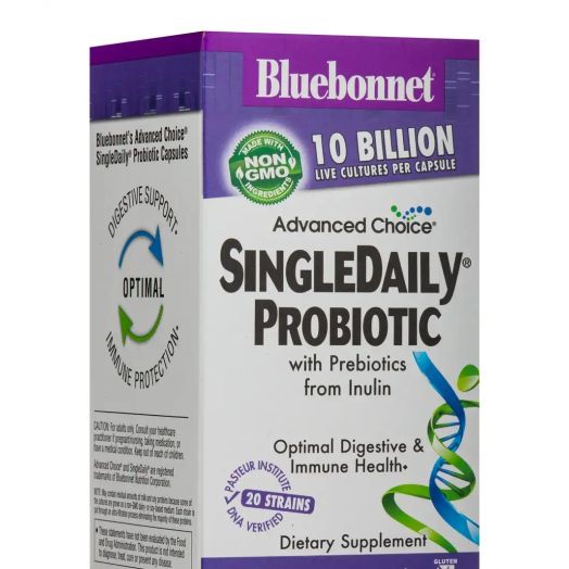 Bluebonnet Nutrition Advanced Choice Single Daily Probiotic 10 Billion CFU - 30 Vegetable Capsules