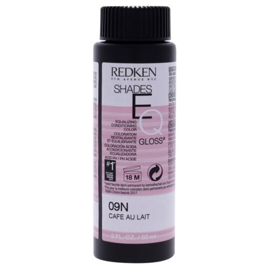 Redken Shades EQ Hair Color Gloss 09N - Cafe Au Lait for Women, 2 fl oz