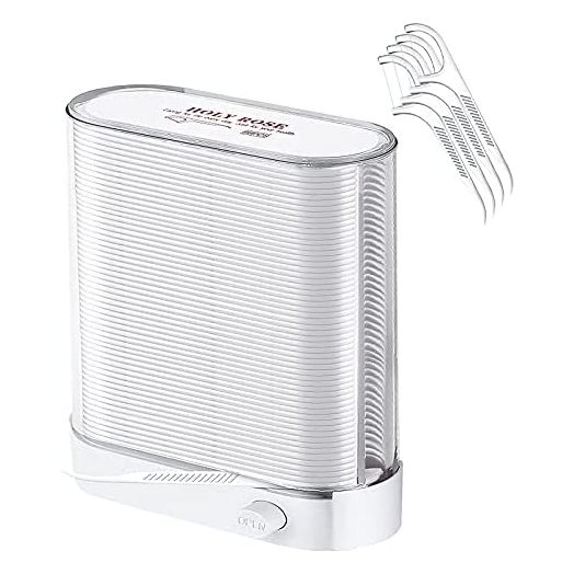 Dental Floss Picks Holy Rose Pop Up Flossers White Dispenser, with Adult Flossing Sticks 88 Count,No Fragrance Smell,Sealed Storage,Cleaning Teeth More Hygienic.