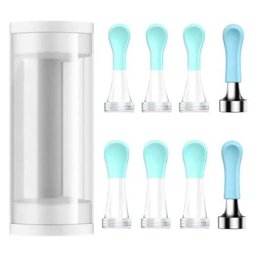 Bebird Ear Cleaner Replacement Tips, 8 Pieces Waterproof Silicone Ear Spoon for Ear Wax Removal Endoscope, BEBIRD Original Ear Cleaner Tips Set for W3/R3/T15/X3/D3Pro/R1 (New Spiral Structure)