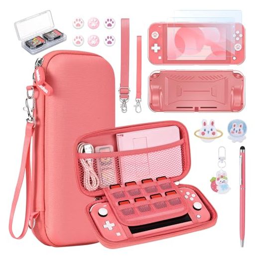 innoAura Switch Lite Case 17 in 1 Switch Lite Accessories Bundle with Switch Lite Carrying Case
