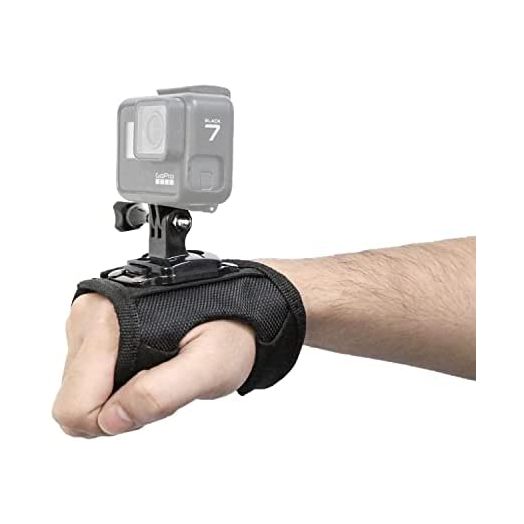 Haoyou 360 Degree Rotating Hand Strap Mount, Compatible with Gopro Hero Max 10 9 8 7 6 5 4 3+ 3 Hero 2018 Session AKASO DJI OSMO and Other Action Cameras