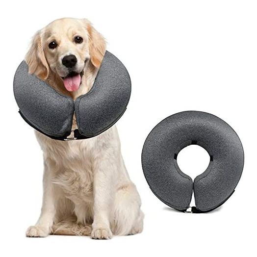 MIDOG Dog Cone Collar for After Surgery, Pet Inflatable Collar Soft Protective Recovery Cone for Dogs and Cats to Prevent Pets from Touching Stitches, Wounds and Rashes
