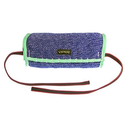 Viper Jute or Synthetic Linen Cylinder Bite Pillow Tug Toy Reward for Adult Dogs and Puppies