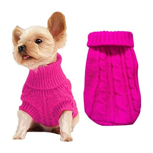 Dog Sweaters for Small Dogs, Pet Sweaters Classic Knitwear Winter Girl Boys Dog Clothes Chihuahua Coat Warm Puppy Costume Clothing Cute Doggie Sweater Apparel for Yorkie Christmas