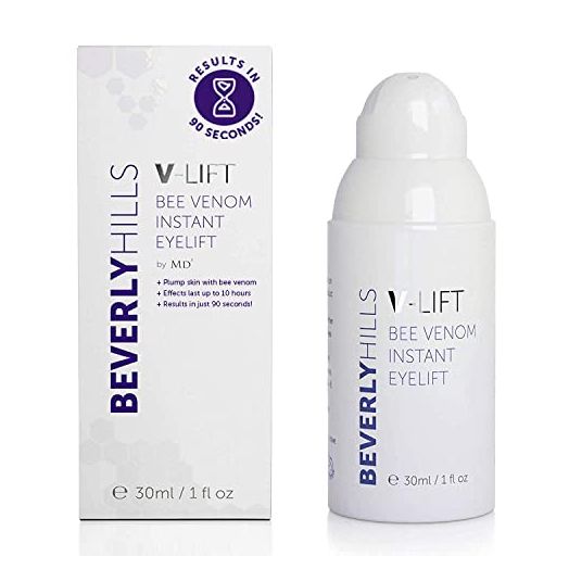 Beverly Hills V-Lift Instant Eye Lift and Eye Tuck Bee Venom Serum for Puffy Eyes, Dark Circles, Wrinkles, and Under Eye Bags Treatment for Women and Men