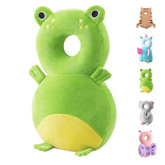 Baby Head Protector, Toddlers Head Safety Pad Cushion, Adjustable Toddlers Head Safety Pad Cushion Backpack, Baby Back Protection for Crawling & Walking, for Age 4-24Months (Green)