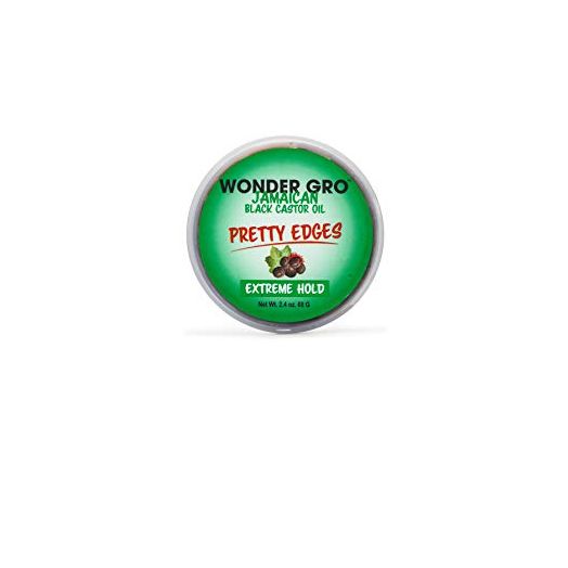 Wonder Gro Jamaican Black Castor Oil Edge Gel for Extreme Hold, 2.4 oz - Soften & Control Hair