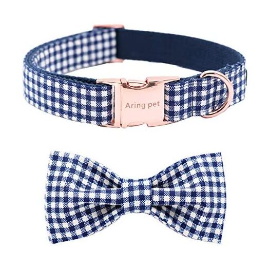 ARING PET Bowtie Dog Collar Adjustable Collars with Bow Tie for Dogs Small Medium Large