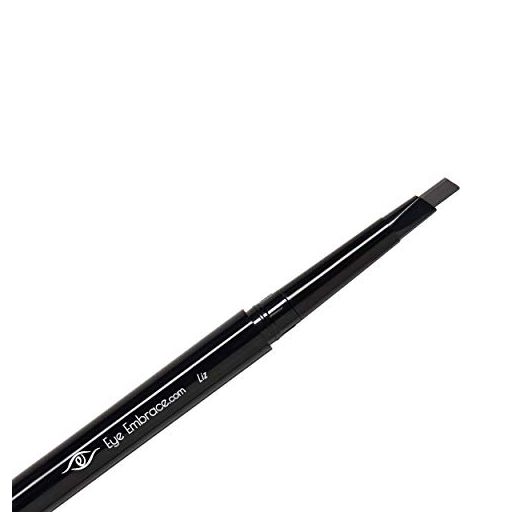 Eye Embrace Liz: Medium Gray Eyebrow Pencil – Waterproof, Double-Ended Automatic Angled Tip & Spoolie Brush, Cruelty-Free